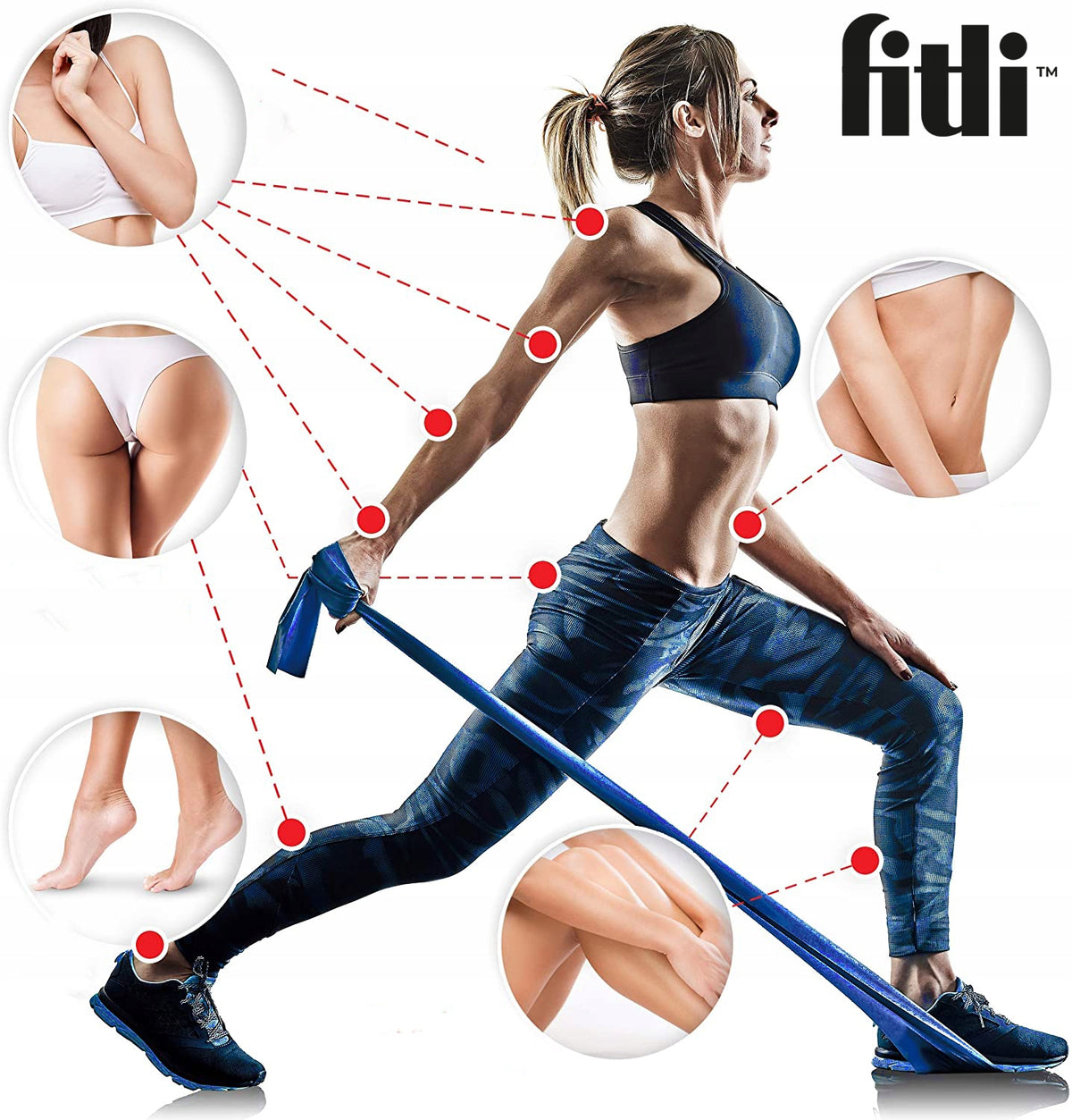 SET OF 4 RUBBER EXERCISE TAPE REHABILITATION FITNESS FLAT BAND 2M Packaging status original