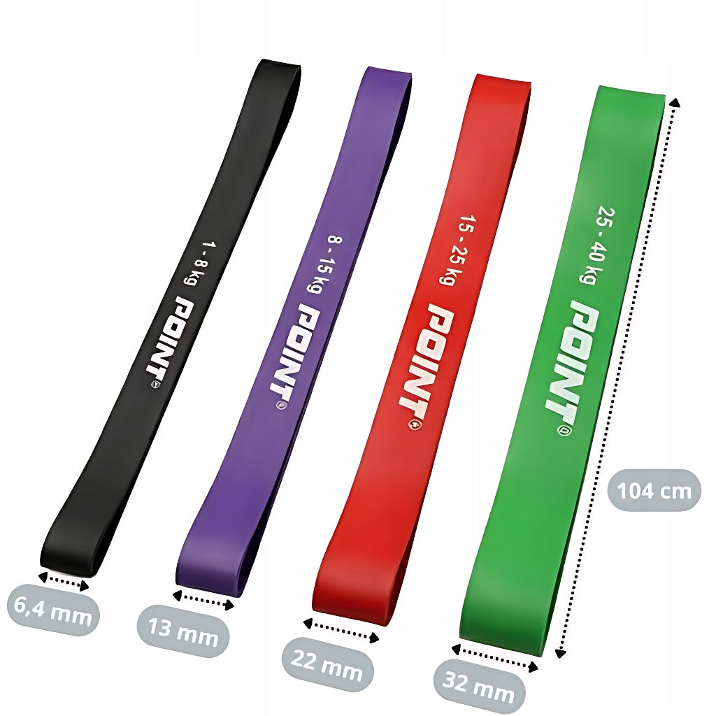 SET OF 4 RUBBER POWER BAND POINT + POUCH Manufacturer code 763129