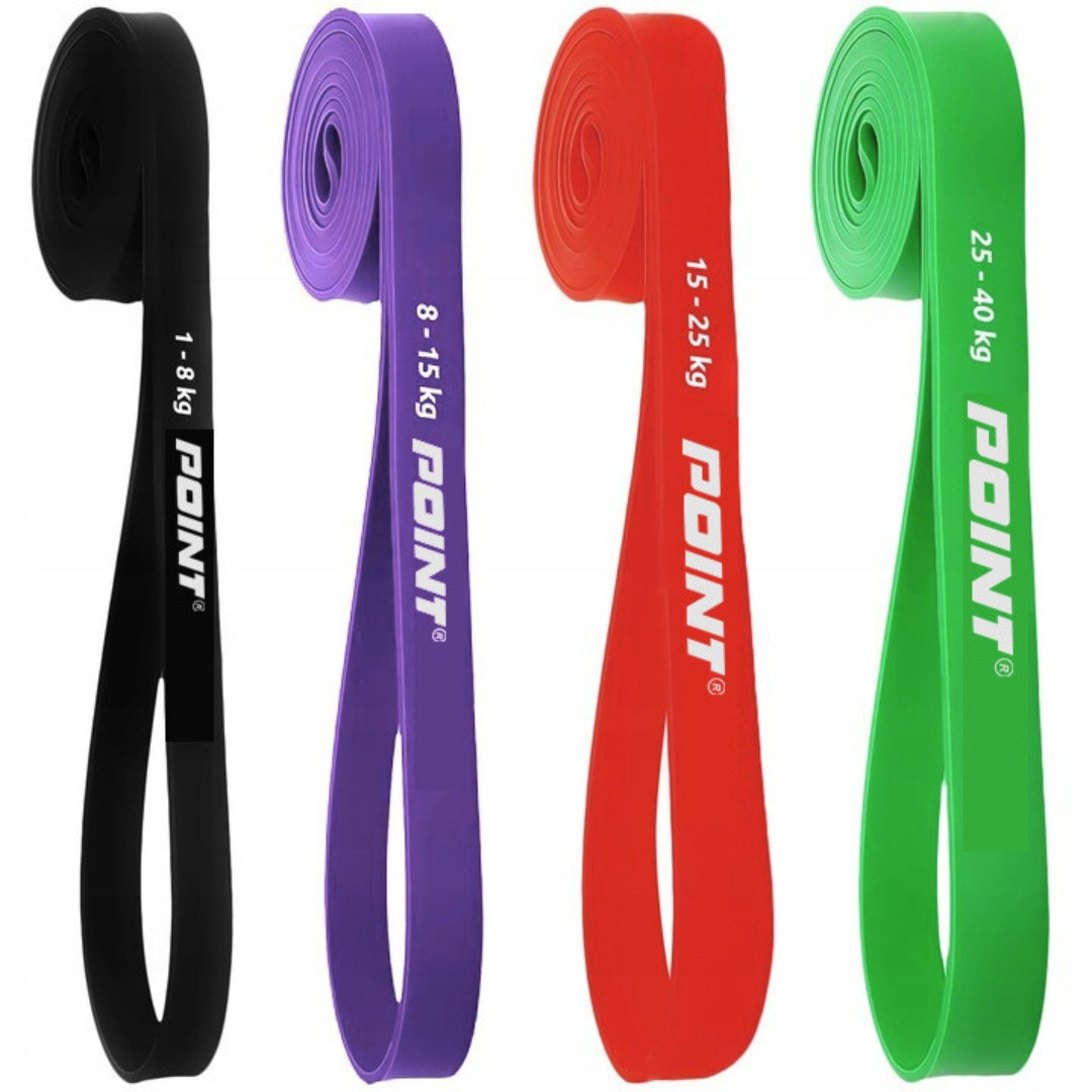 SET OF 4 RUBBER POWER BAND POINT + POUCH Packaging status original