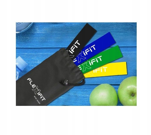 SET OF 4 RUBBERS FOR BAND EXERCISES Brand FlexiFit