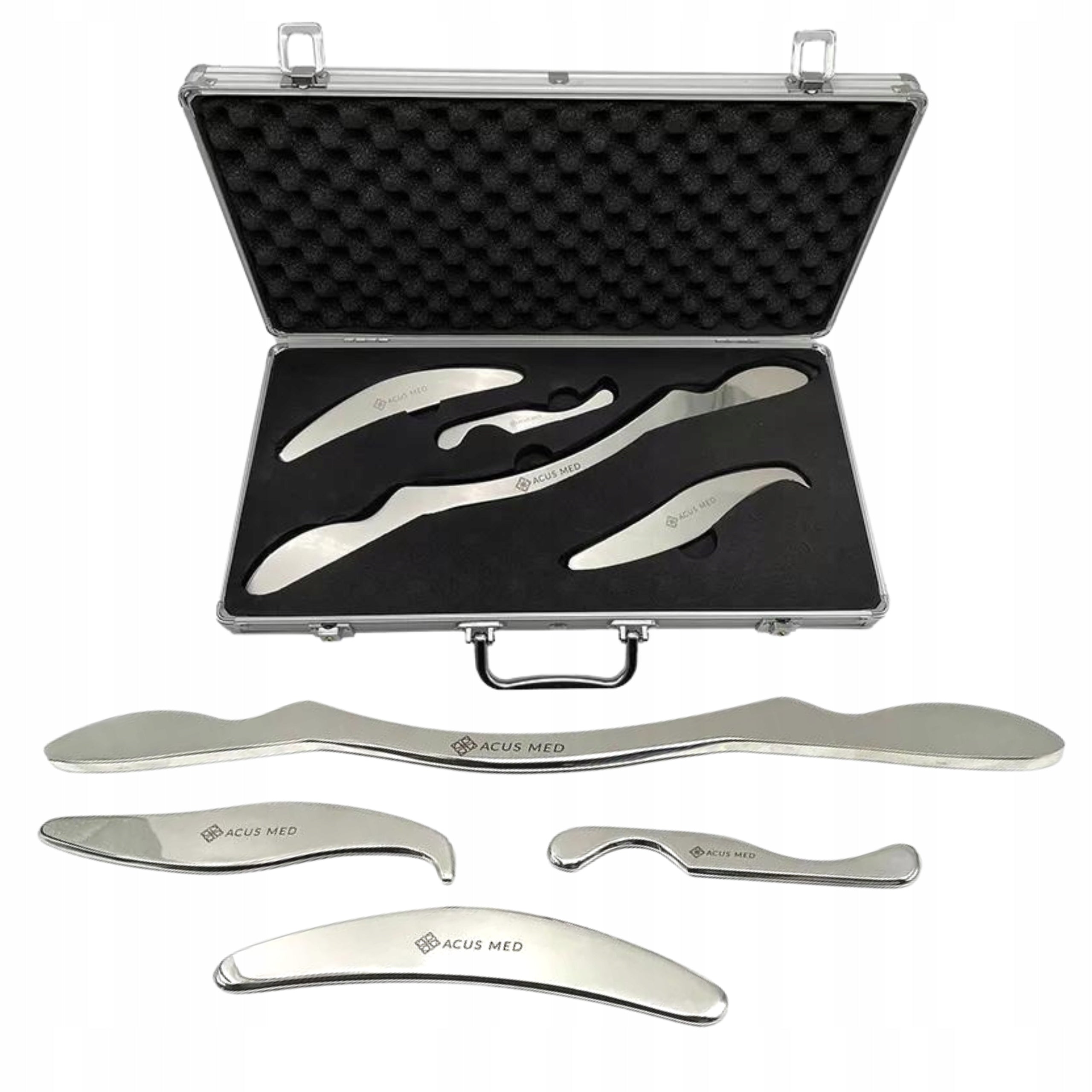 SET OF 4 SOFT TISSUE THERAPY TOOLS IASTM IN CASE ACUS MED