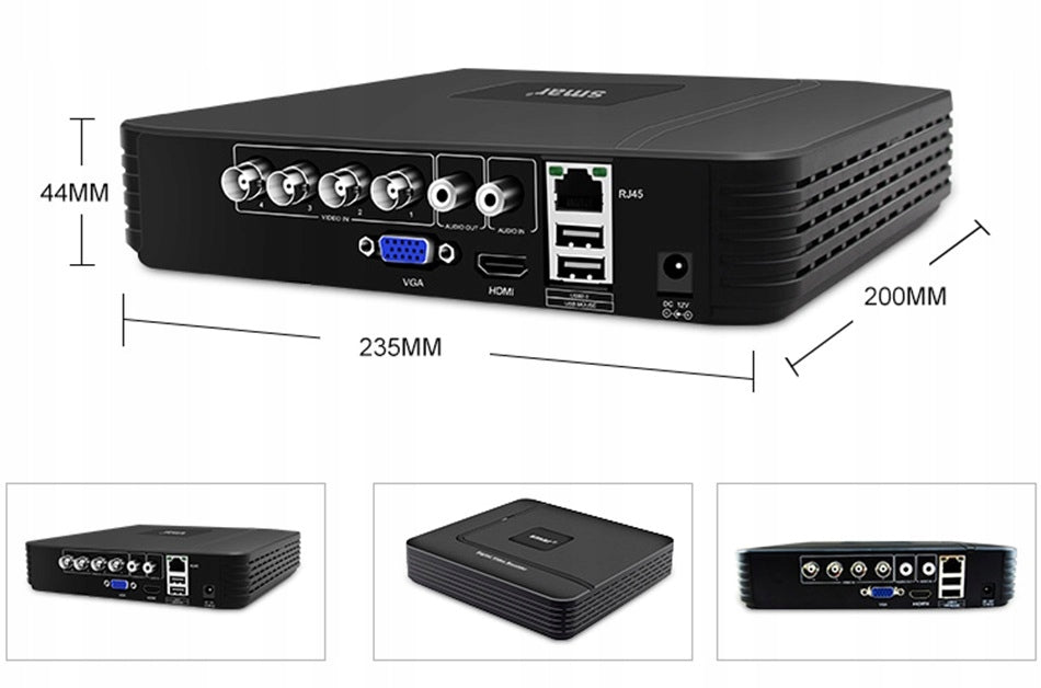 SET OF 4 SUPER HD 5MPX MONITORING CAMERAS Manufacturer code s586e5yfke5