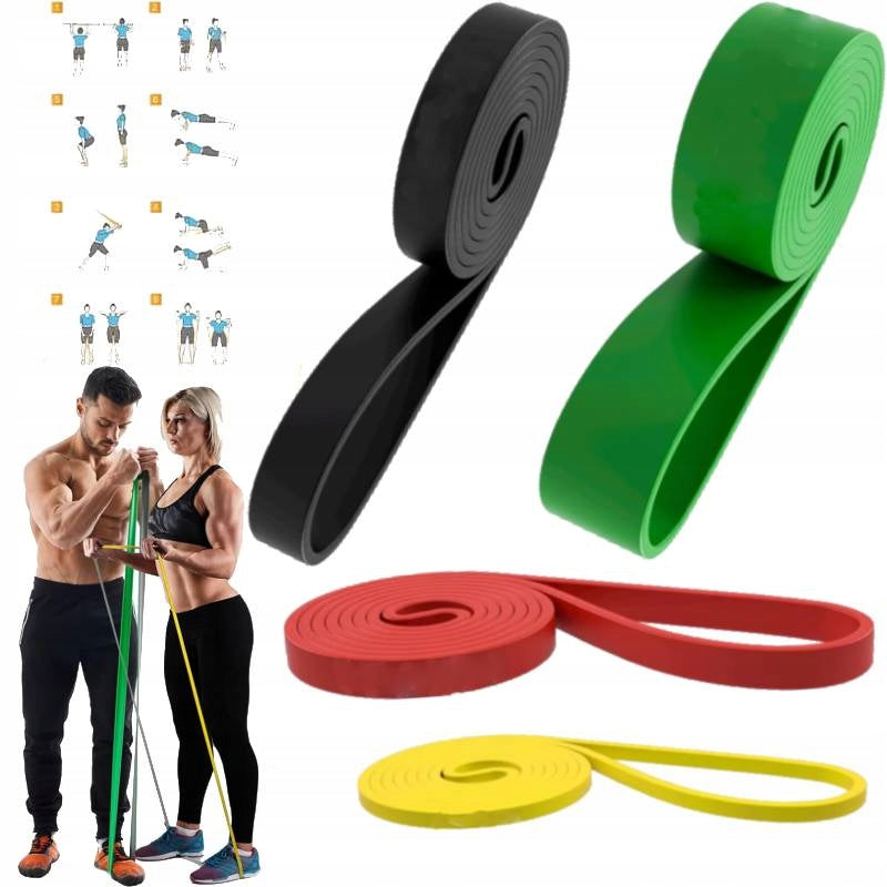 SET OF 4 TPU RESISTANCE BANDS EXERCISE BANDS