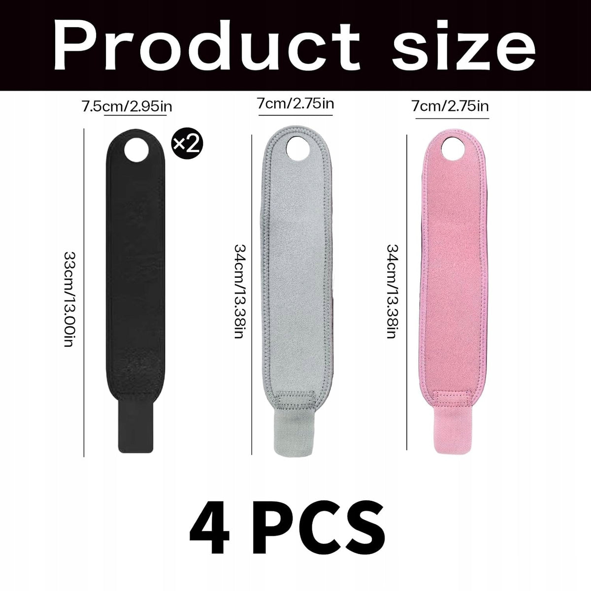 SET OF 4 WRIST BANDS ADJUSTABLE THUMB HOLE FOR SPORTS Brand Sport