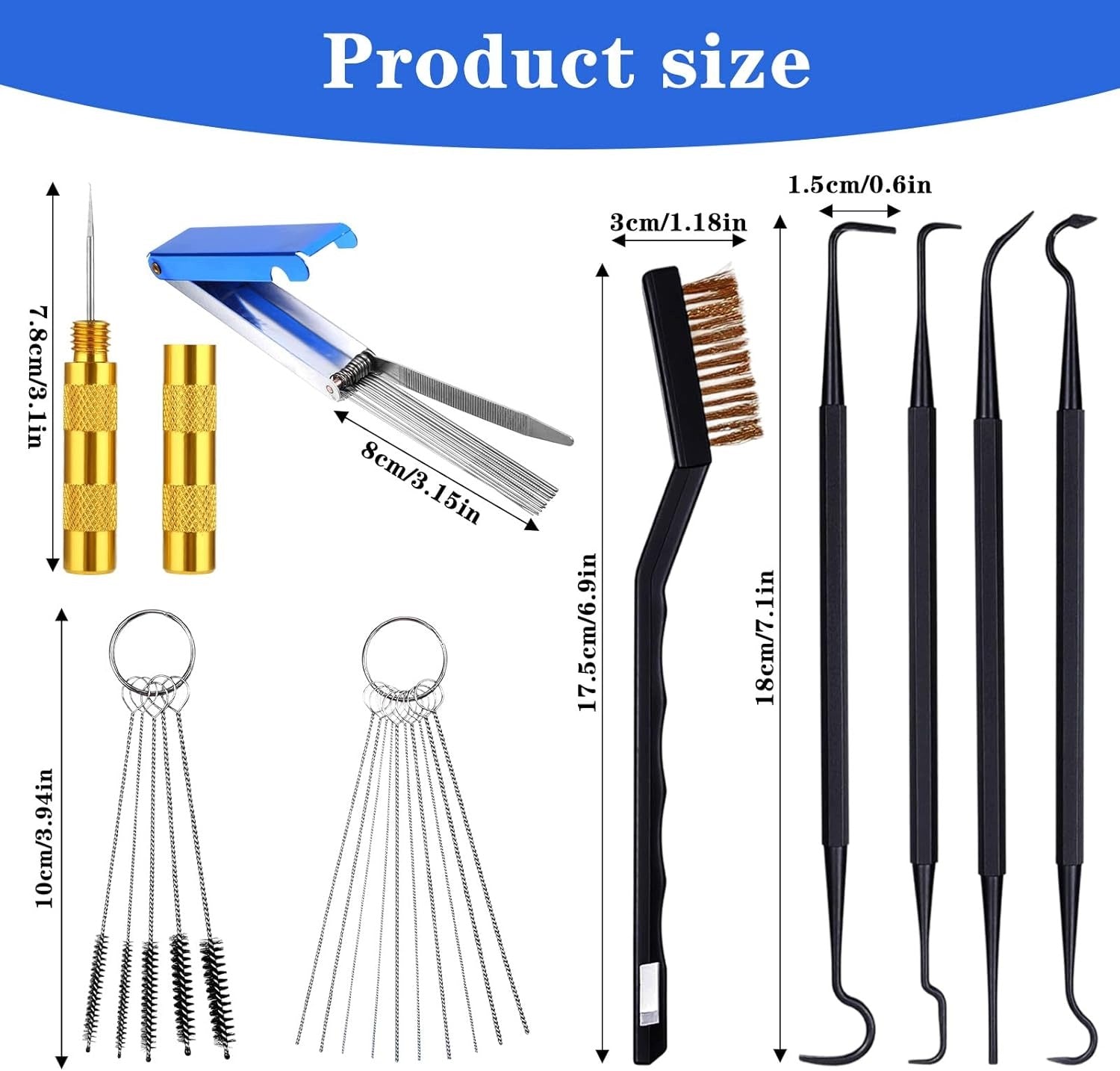 SET OF 41 MOTORCYCLE CARBURETOR CLEANING TOOLS NEEDLE WIRES Brand no brand