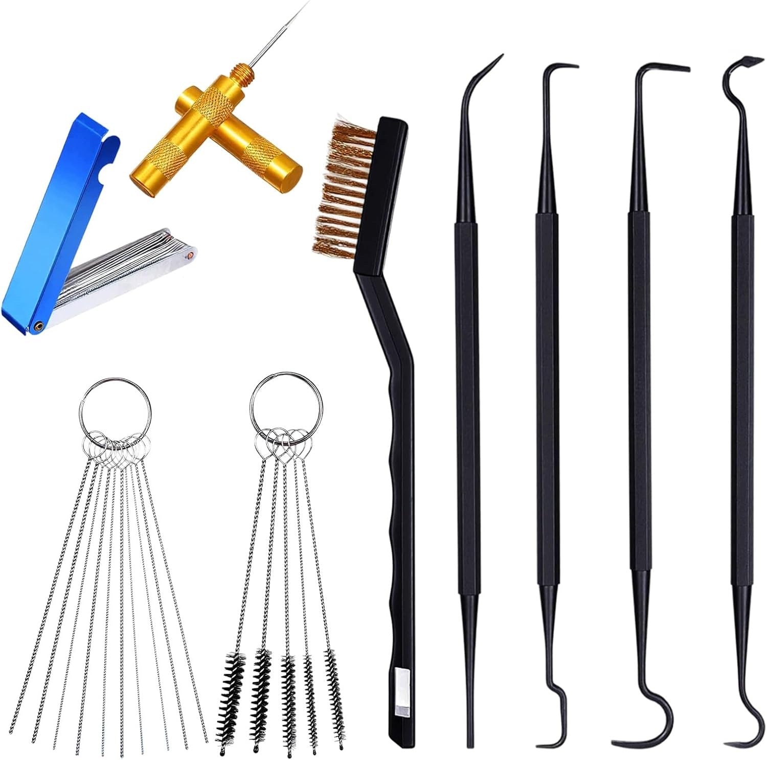 SET OF 41 MOTORCYCLE CARBURETOR CLEANING TOOLS NEEDLE WIRES