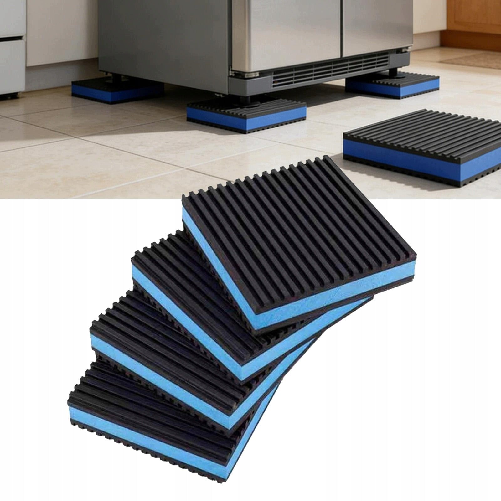 SET OF 4PCS RUBBER BRICK CUBE RUBBER PAD FOR LIFT 5*5*2.23cm