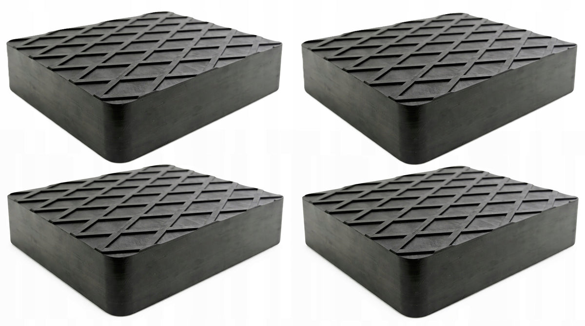 SET OF 4PCS RUBBER BRICK CUBE RUBBER PAD FOR LIFTER 160X120X40