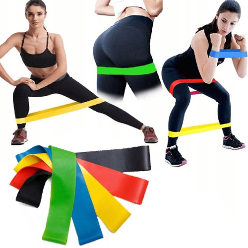 SET OF 5 BANDS OF STRONG RUBBER FOR EXERCISE AND FITNESS