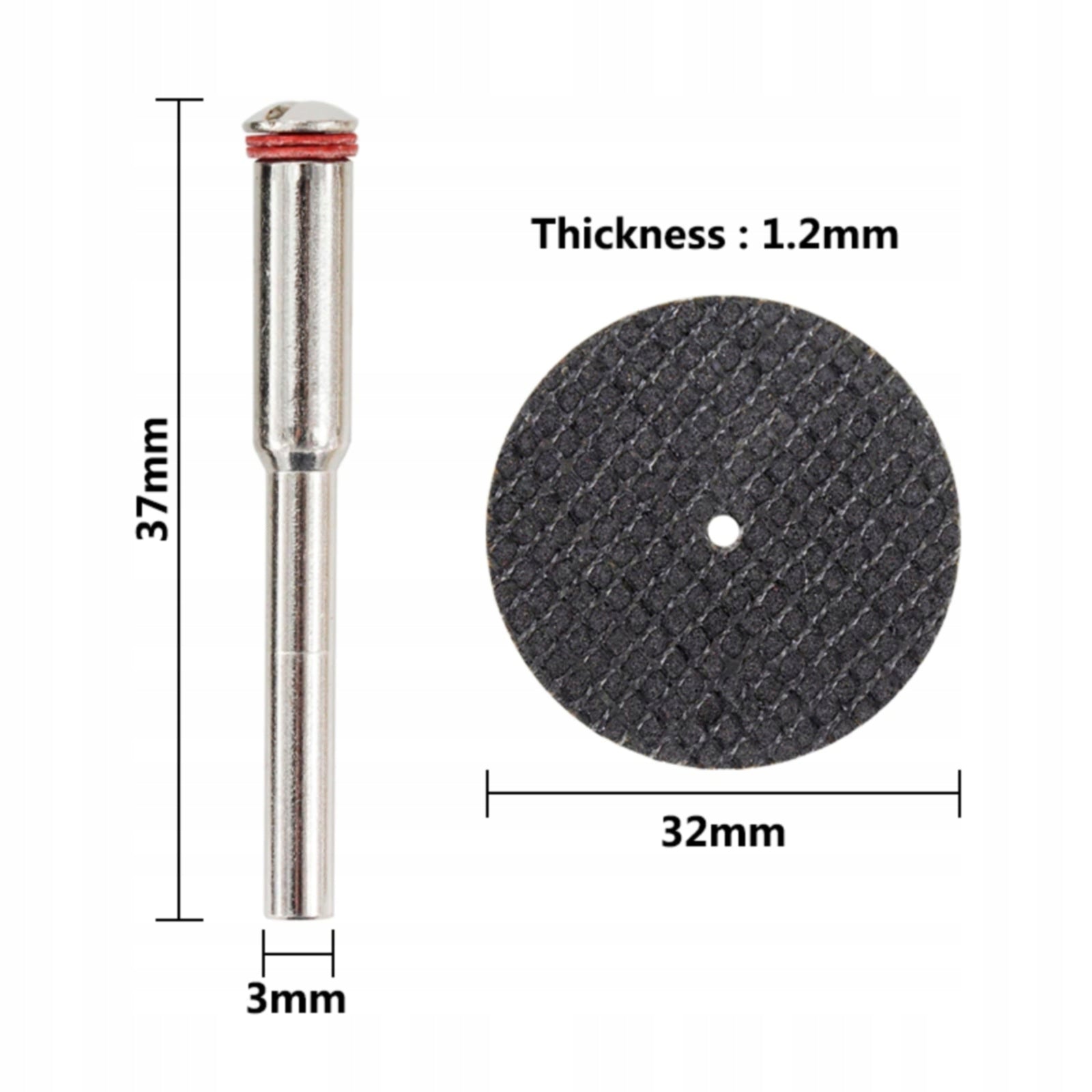 SET OF 5 Cutting Discs for MINI GRINDER + SHANK for Rotary Device Disc diameter 315mm