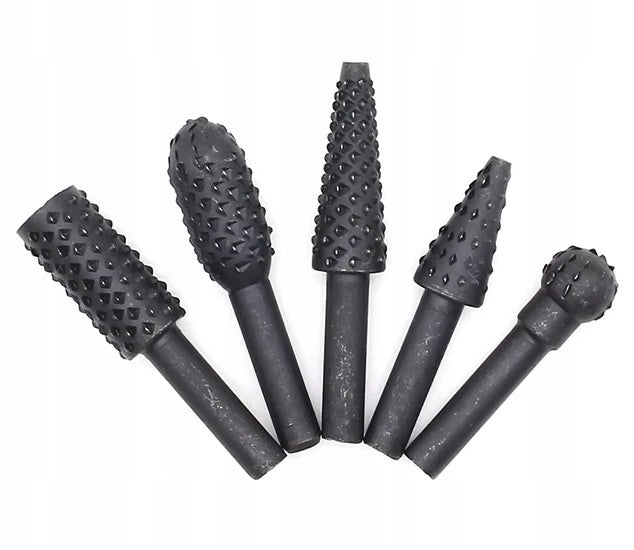 SET OF 5 DRILL BITS FOR WOOD CARVING CUTTER STRIPPER FILE HSS Mounting type 1/4"