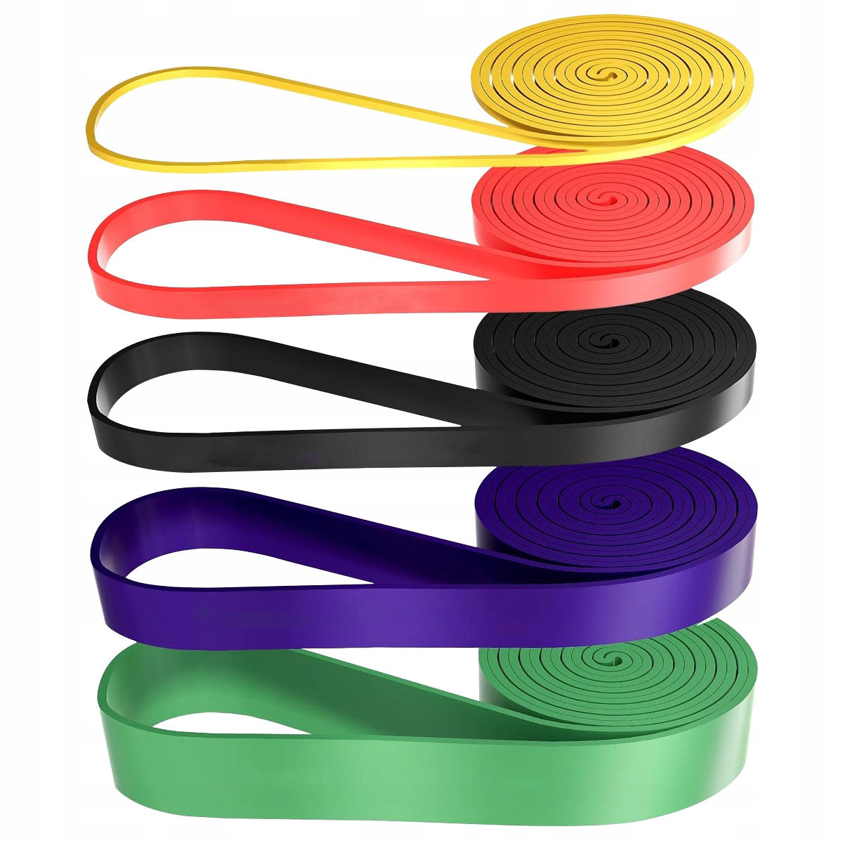 SET OF 5 EXERCISE RUBBER BAND FITNESS RESISTANCE TRAINING RUBBERS