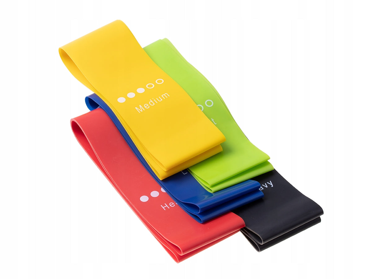 SET OF 5 EXERCISE RUBBERS MINI BAND FITNESS TAPE Color multicolor
