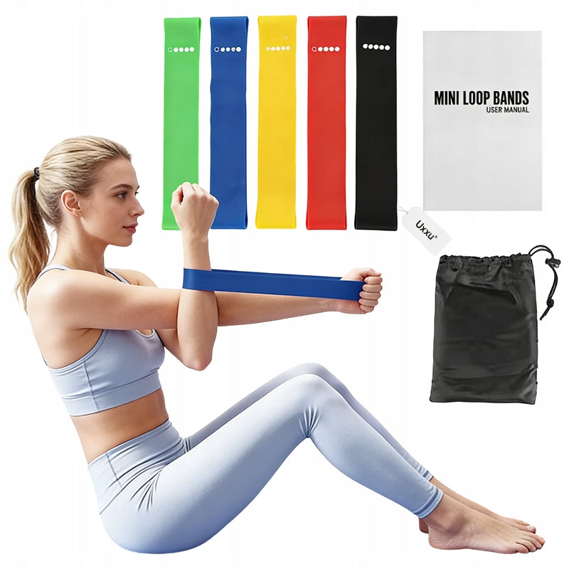 SET OF 5 EXERCISE TAPES, LONG RESISTANCE- Fitness, Rehabilitation