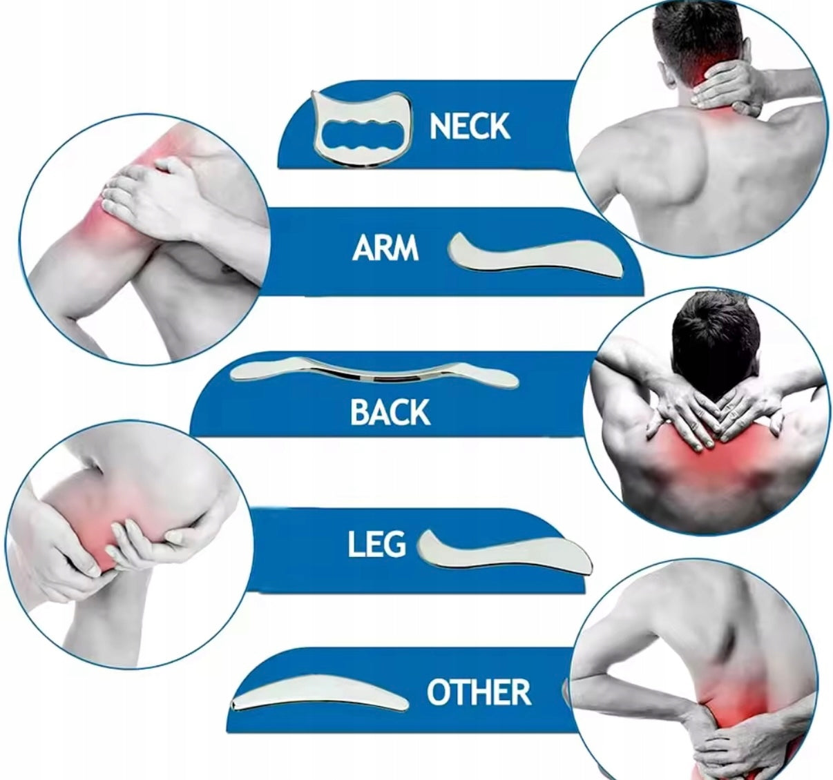 SET OF 5 MASSAGE IASTM THERAPY TOOLS Brand no brand