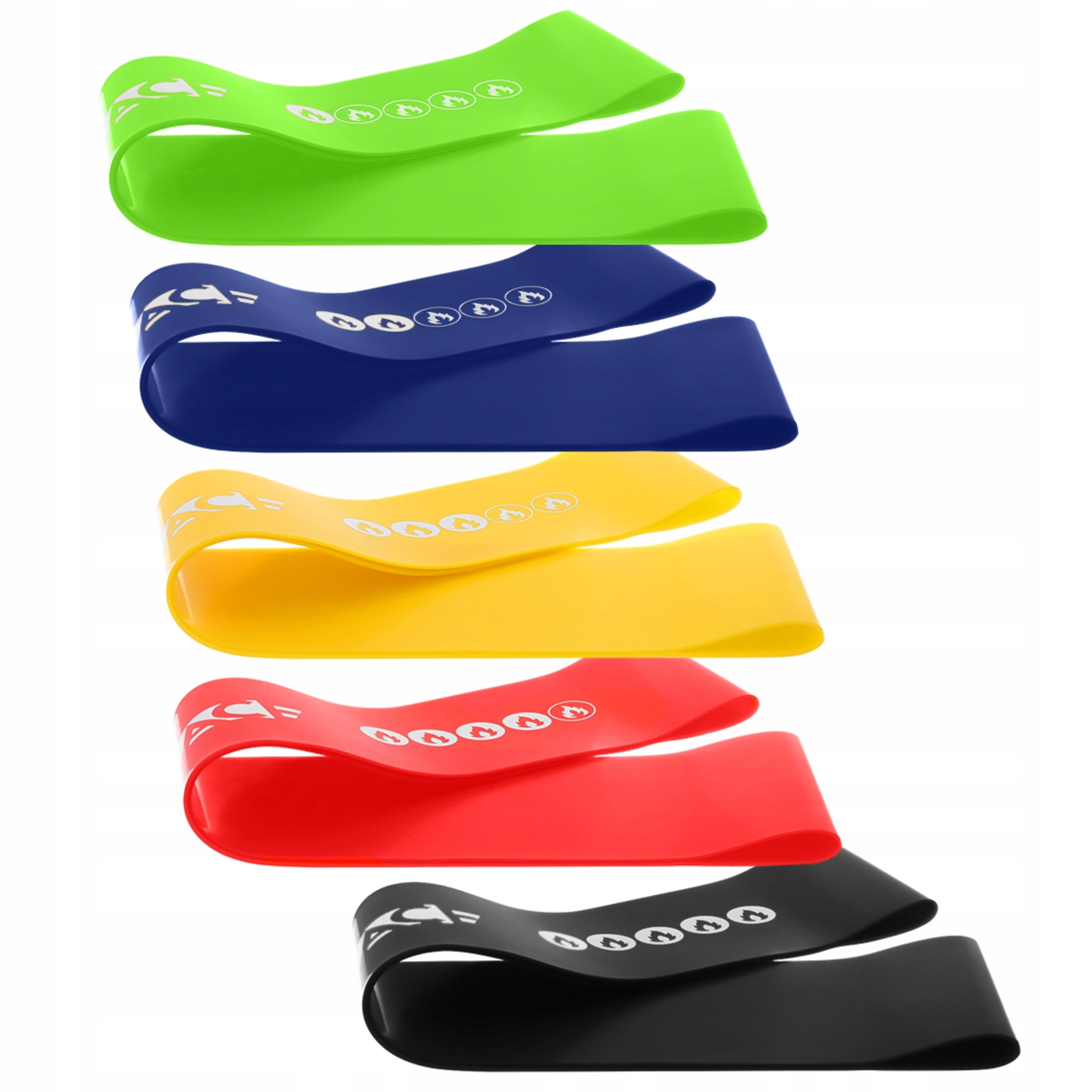 SET OF 5 MINI BAND RESISTANCE BANDS FOR TRAINING STRETCHING EXERCISES PRO Width 50 mm