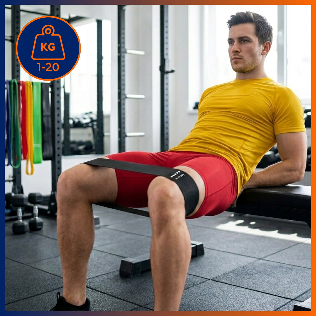 SET OF 5 RESISTANCE BANDS FOR EXERCISE MINI BAND RESISTANCE 1-20KG Manufacturer code DS0046