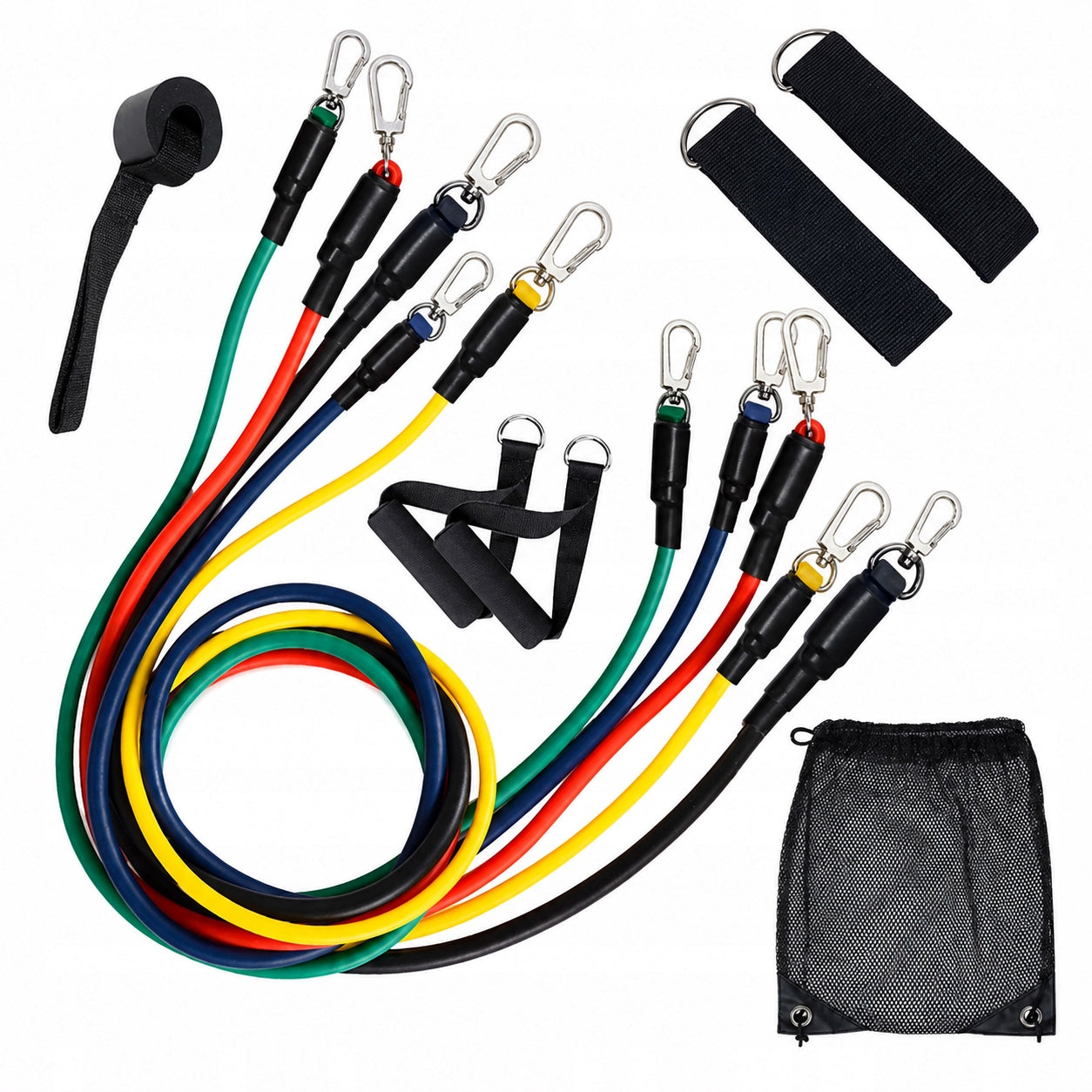SET OF 5 RESISTANCE BANDS FOR EXERCISE WORKOUT BANDS FITNESS HIGH QUALITY Manufacturer code ZESTAW 5 SZT GUM TAŚMY OPOROWE DO ĆWICZE