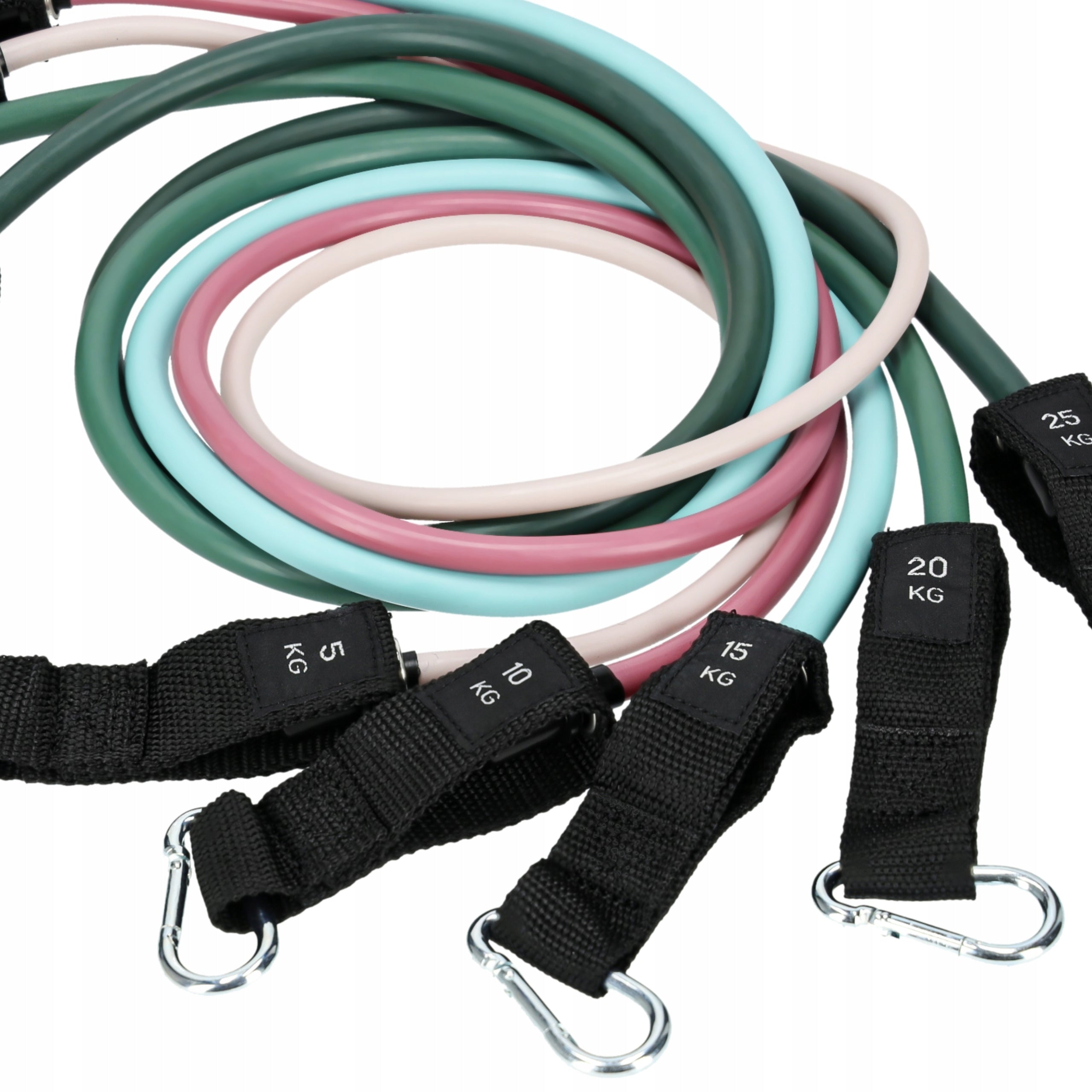 SET OF 5 RESISTANCE BANDS FOR EXERCISE WORKOUT BANDS FITNESS HIGH QUALITY RUBBER EAN (GTIN) 5904183605937