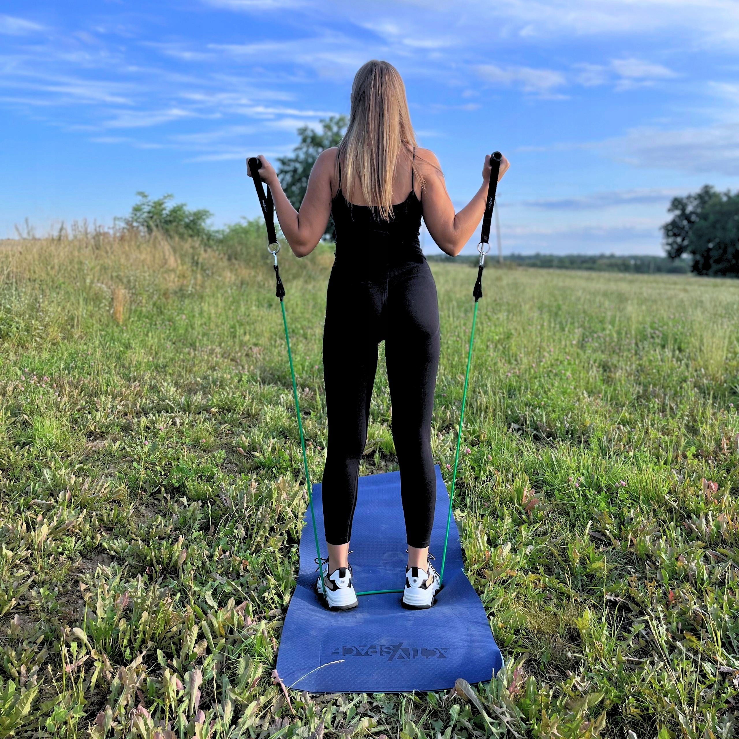 SET OF 5 RESISTANCE BANDS FOR EXERCISE WORKOUT BANDS FITNESS HIGH QUALITY RUBBER Width 12 mm