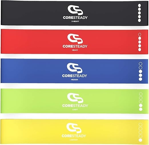 SET OF 5 RESISTANCE RUBBER BANDS FOR EXERCISE AT HOME YOGA GYM PHYSIOTHERAPY