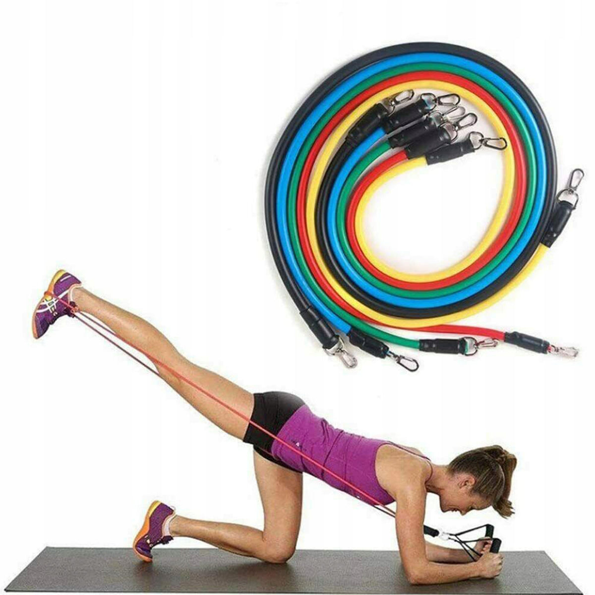 SET OF 5 RESISTANCE RUBBERS FIT Resistance Exercise Rubbers Packaging status original