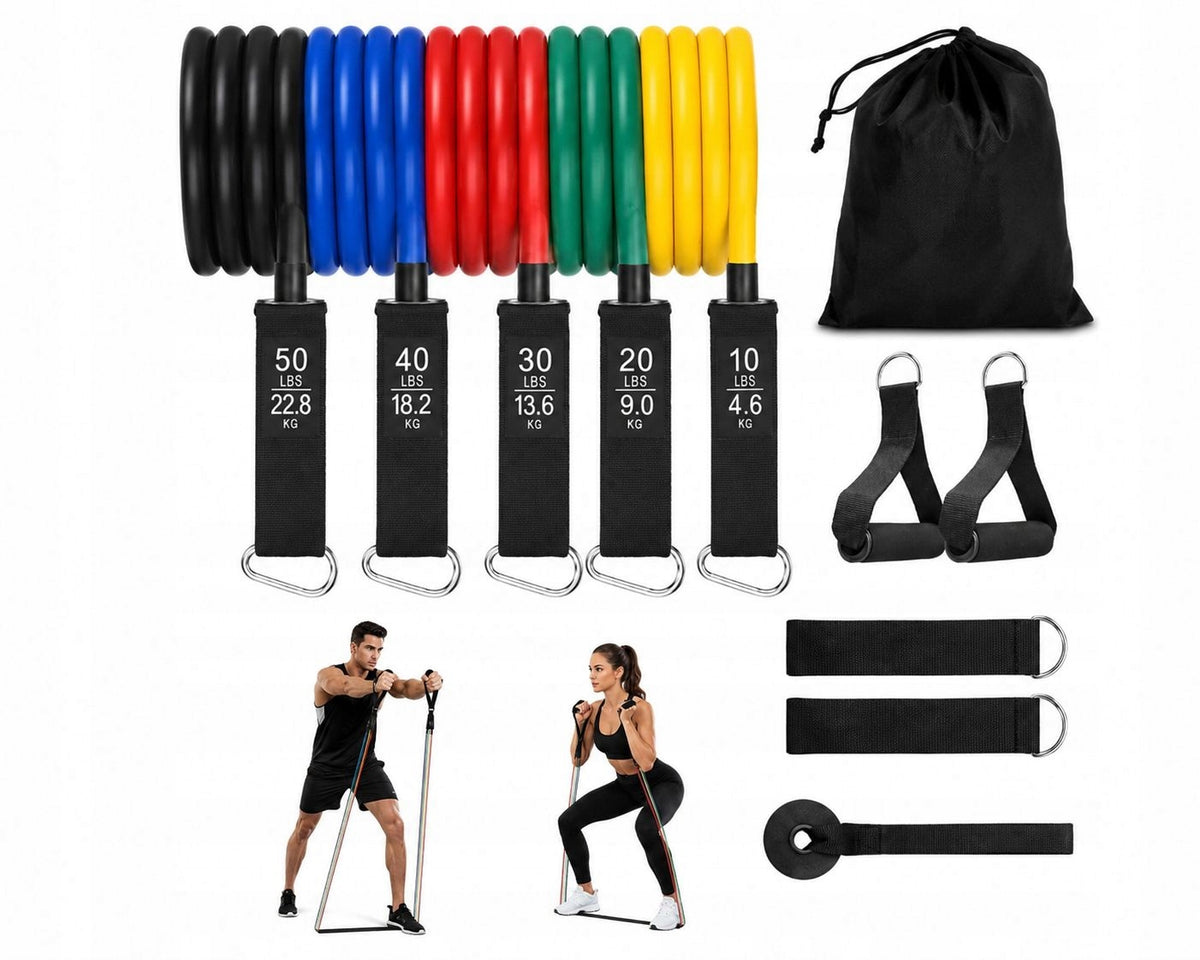 SET OF 5 RESISTANCE RUBBERS FOR EXERCISING fitness rubber UP TO 100KG HIGH QUALITY