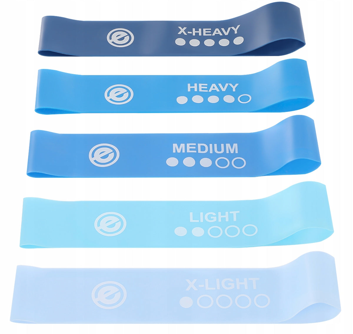 SET OF 5 RUBBER BANDS TPE MINT BAND FITNESS REHABILITATION EXERCISE TAPE Color blue