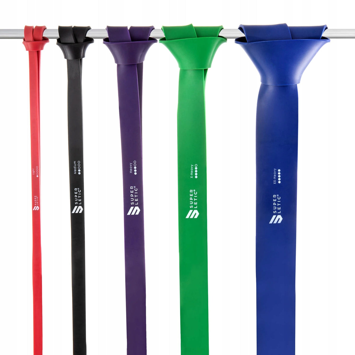 SET OF 5 RUBBER EXERCISE BANDS RESISTANCE BANDS POWER BAND FITNESS REHABILITATION Brand Capital Sports