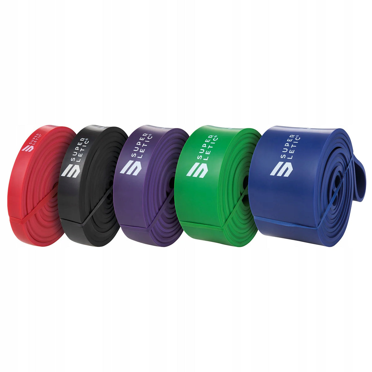 SET OF 5 RUBBER EXERCISE BANDS RESISTANCE BANDS POWER BAND FITNESS REHABILITATION