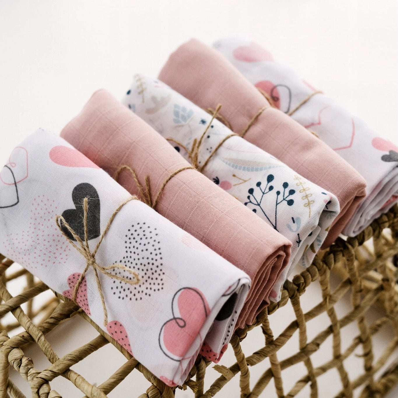 SET OF 5x MUSLIN DIAPERS POLISH 80x70cm PREMIUM FROM BabyU Packaging status original