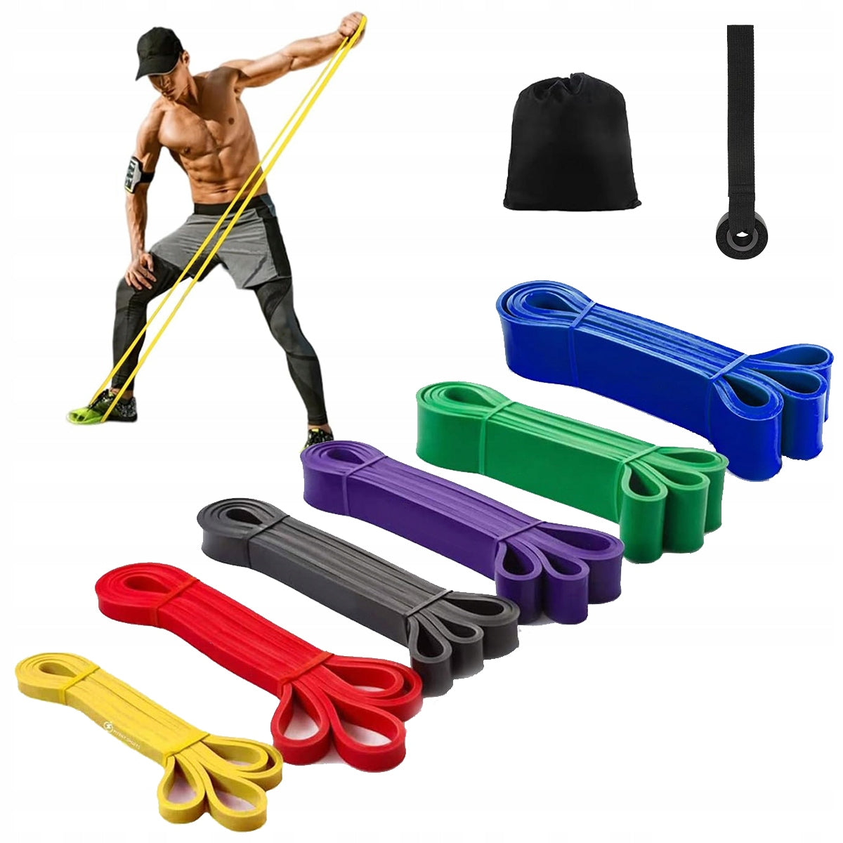 SET OF 6 EXERCISE RUBBERS fitness resistance rubberS HIGH QUALITY