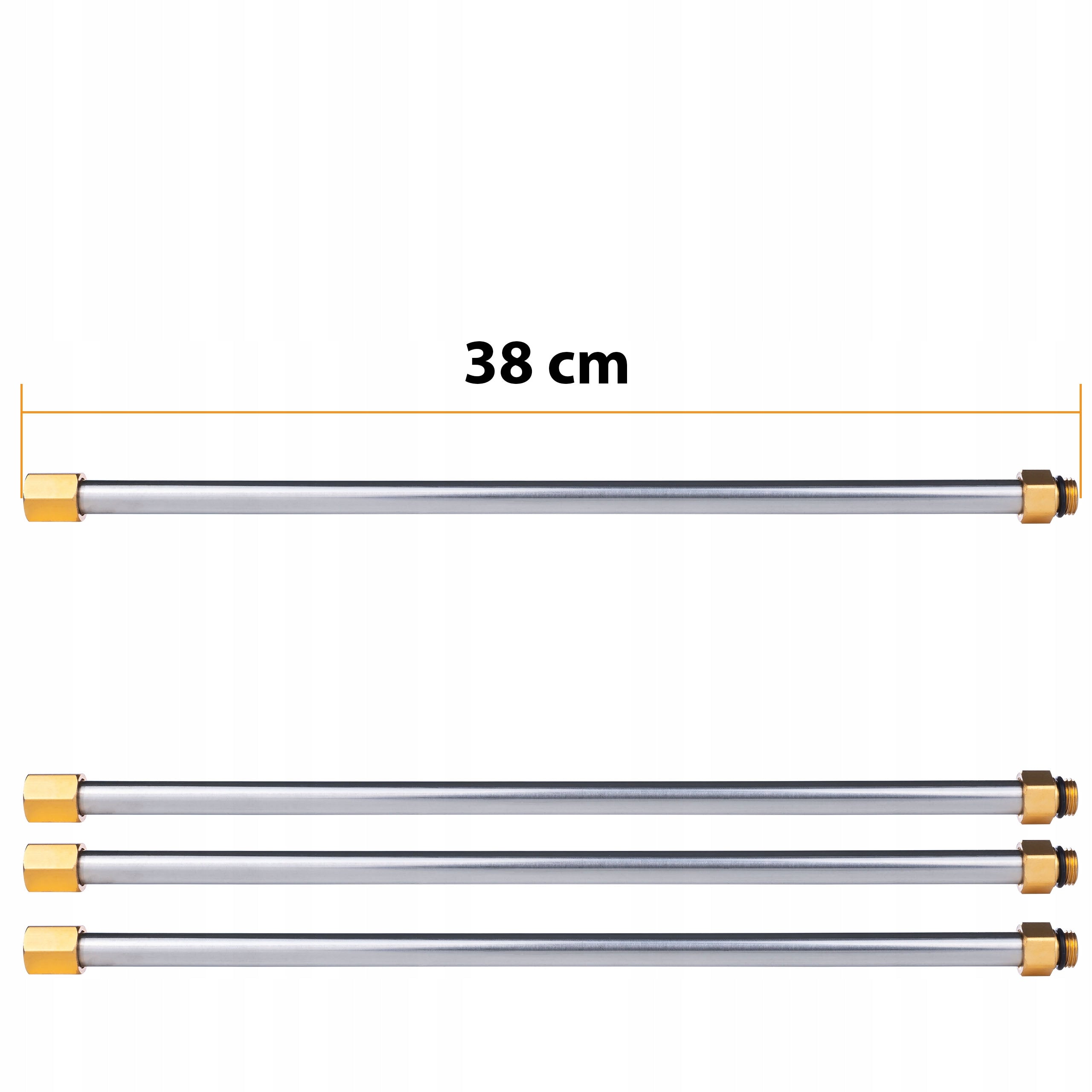 SET OF 7 LANCES EXTENSION FOR KARCHER LANCE 2,6M 1/4” BENT NOZZLES Type pipe