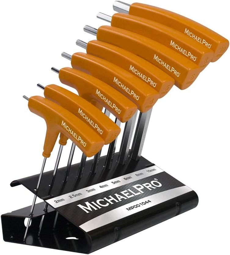 SET OF 8 BALL ALLEN WRENCHES T DOUBLE-SIDED HEAD