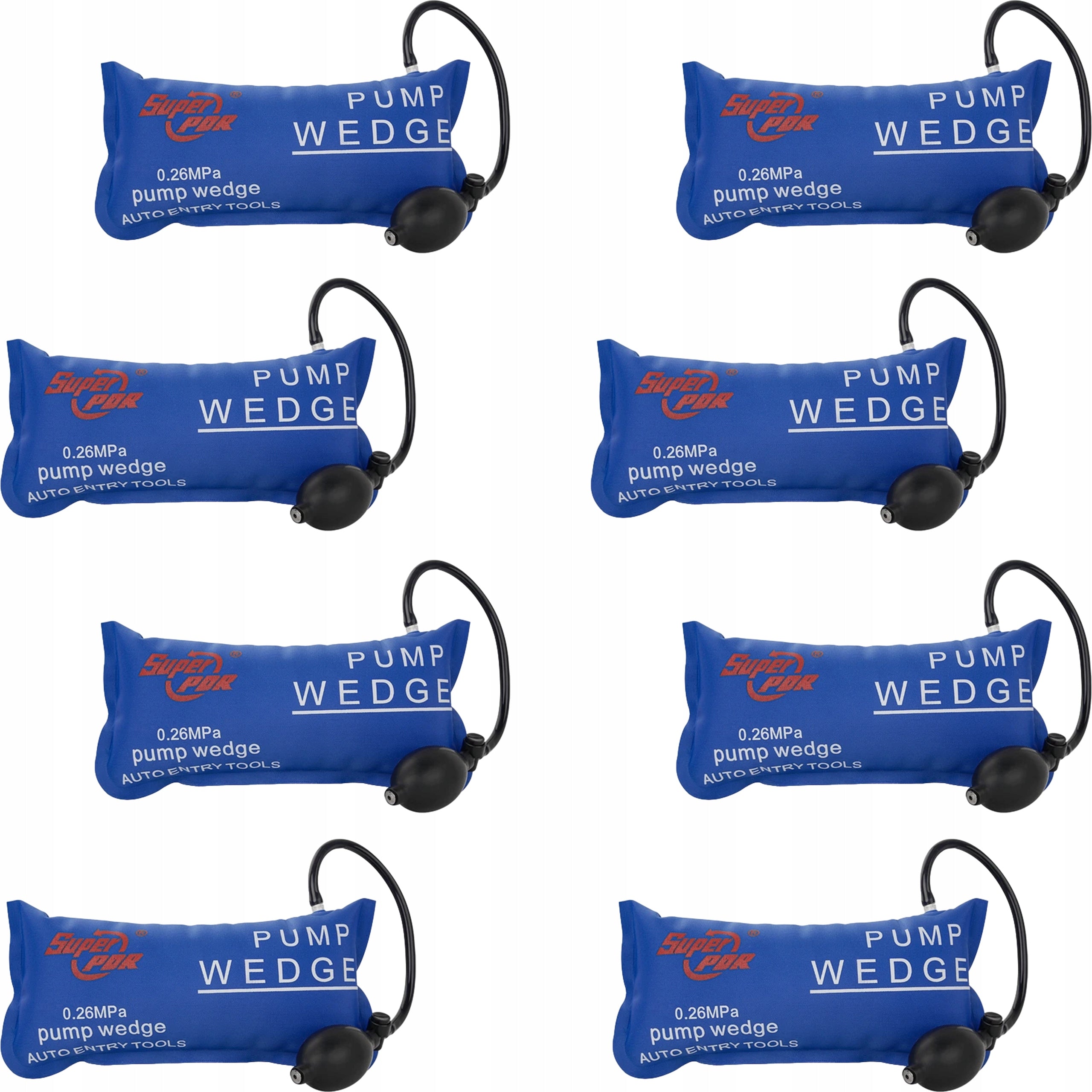 SET OF 8 LARGE LOCKSMITH WEDGES OF MOUNTING EXPANSION CUSHIONS 135 KG