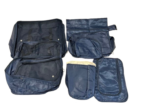 SET OF 8 PACKING CASE ORGANIZERS WATERPROOF BLUE Manufacturer code 70111