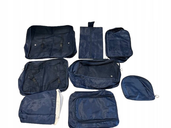 SET OF 8 PACKING CASE ORGANIZERS WATERPROOF BLUE