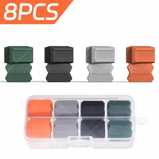 SET OF 8 RUBBERS FOR MANDIBLE AND JAW EXERCISES JAWLINE DEVICE SLIM FACE Length 1.6 cm