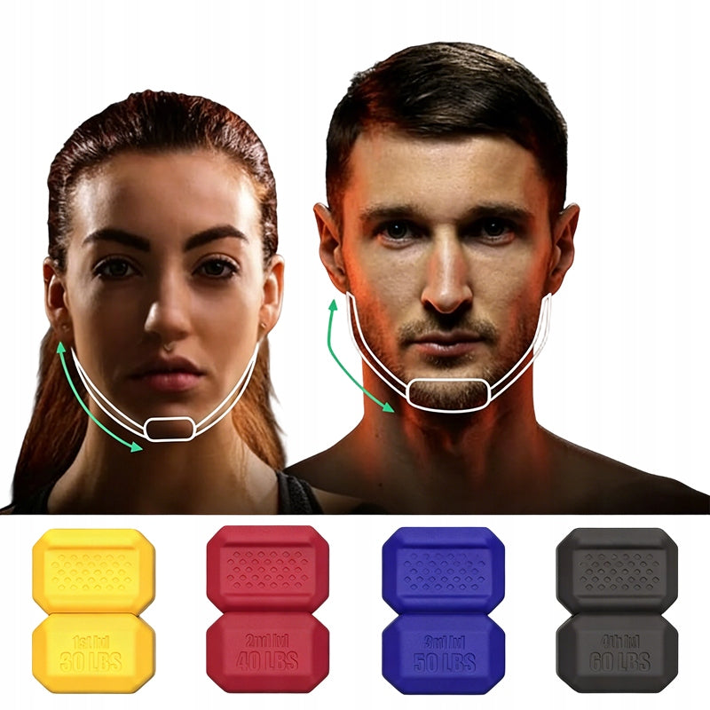 SET OF 8 RUBBERS FOR MANDIBLE AND JAW EXERCISES JAWLINE DEVICE SLIM FACE