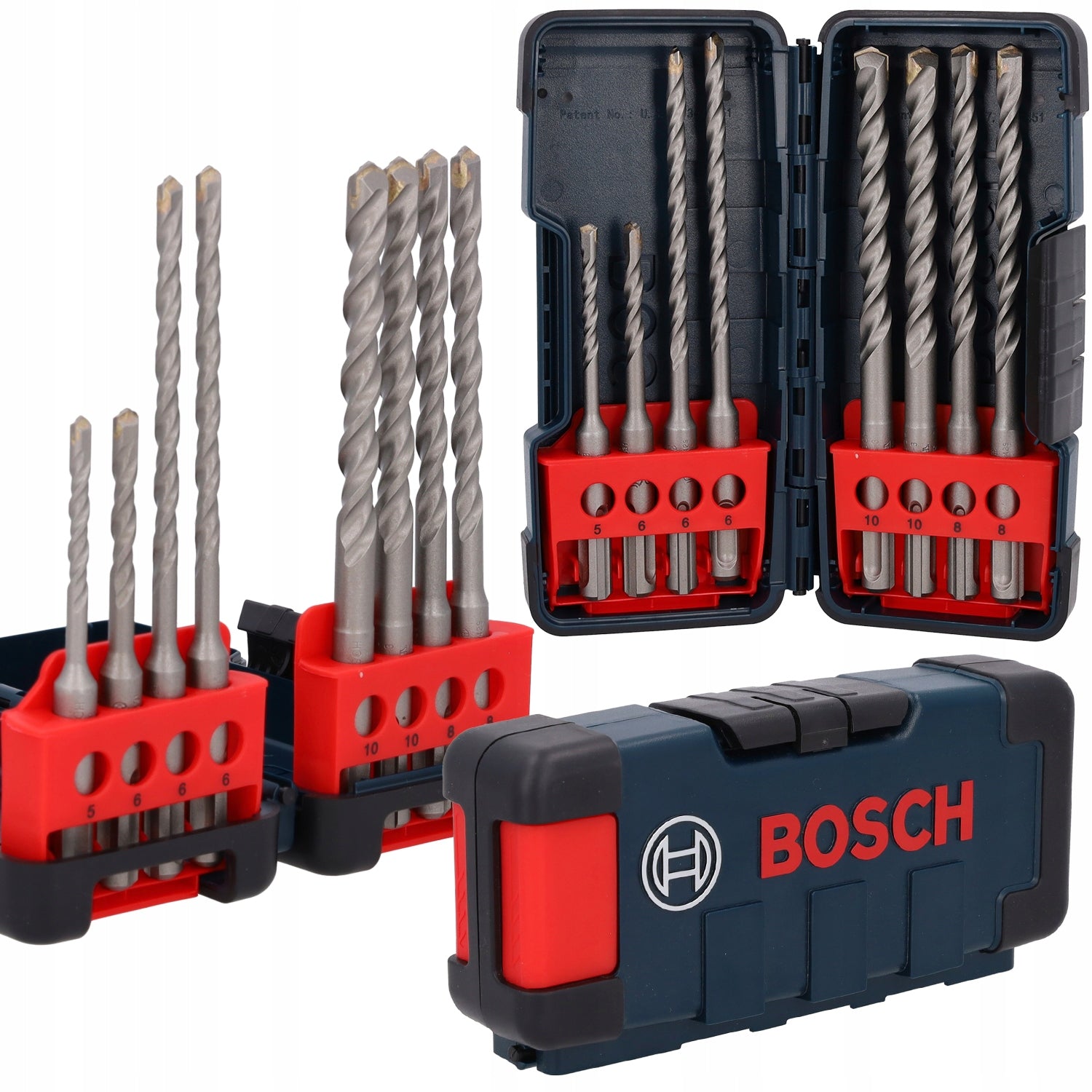 SET OF 8 SDS-Plus plus-3 BOSCH 2607019903 Brick Concrete Drill Bits