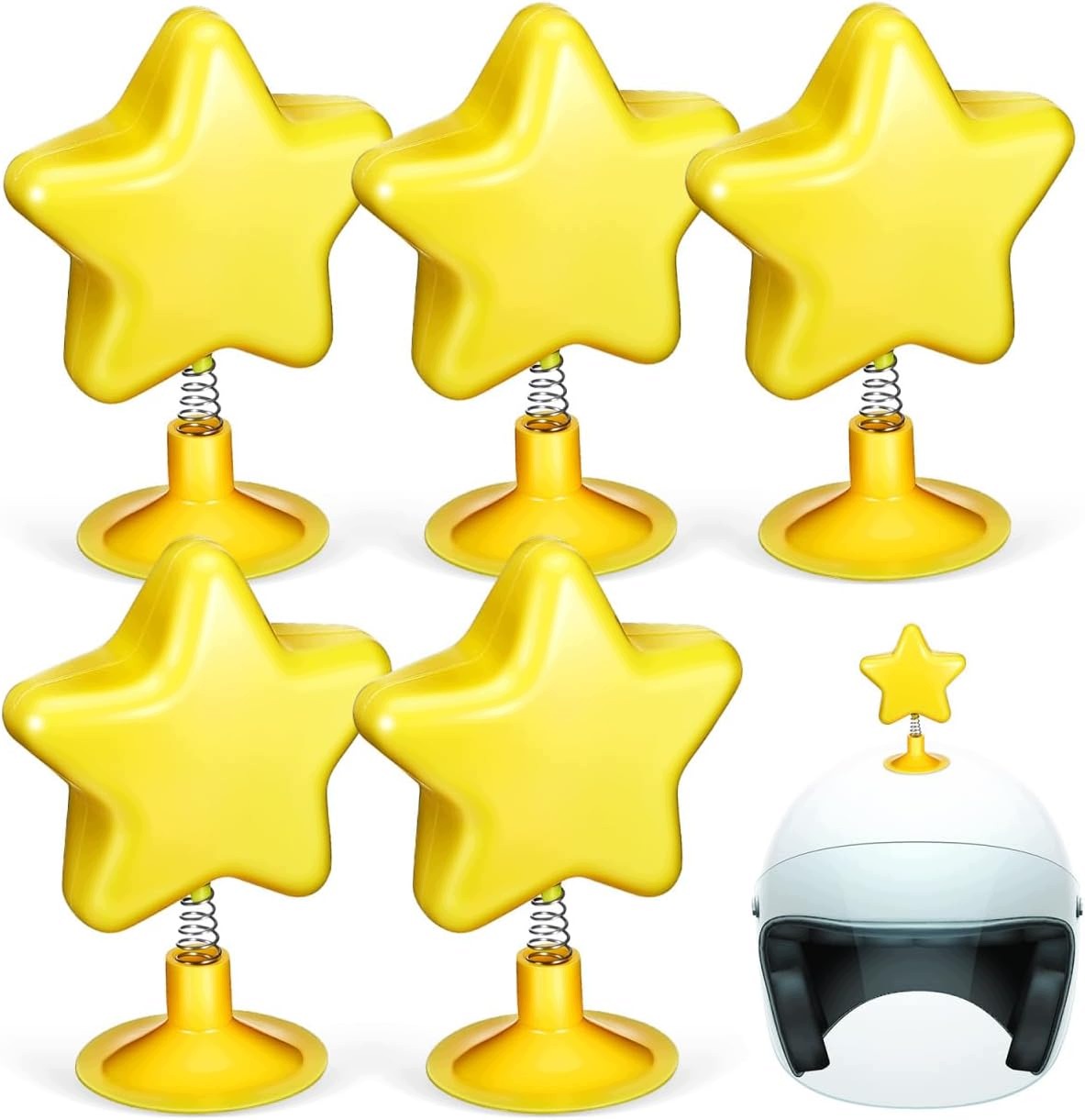 SET OF 8 UNIVERSAL SPRING STAR HELMET TOPPERS