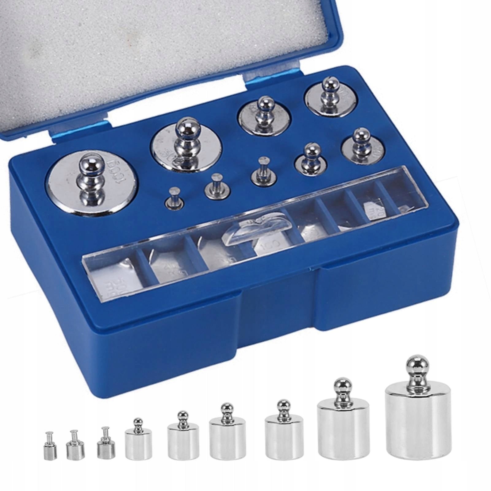 SET OF 9 PRECISION CALIBRATION WEIGHTS 10 mg - 100 g