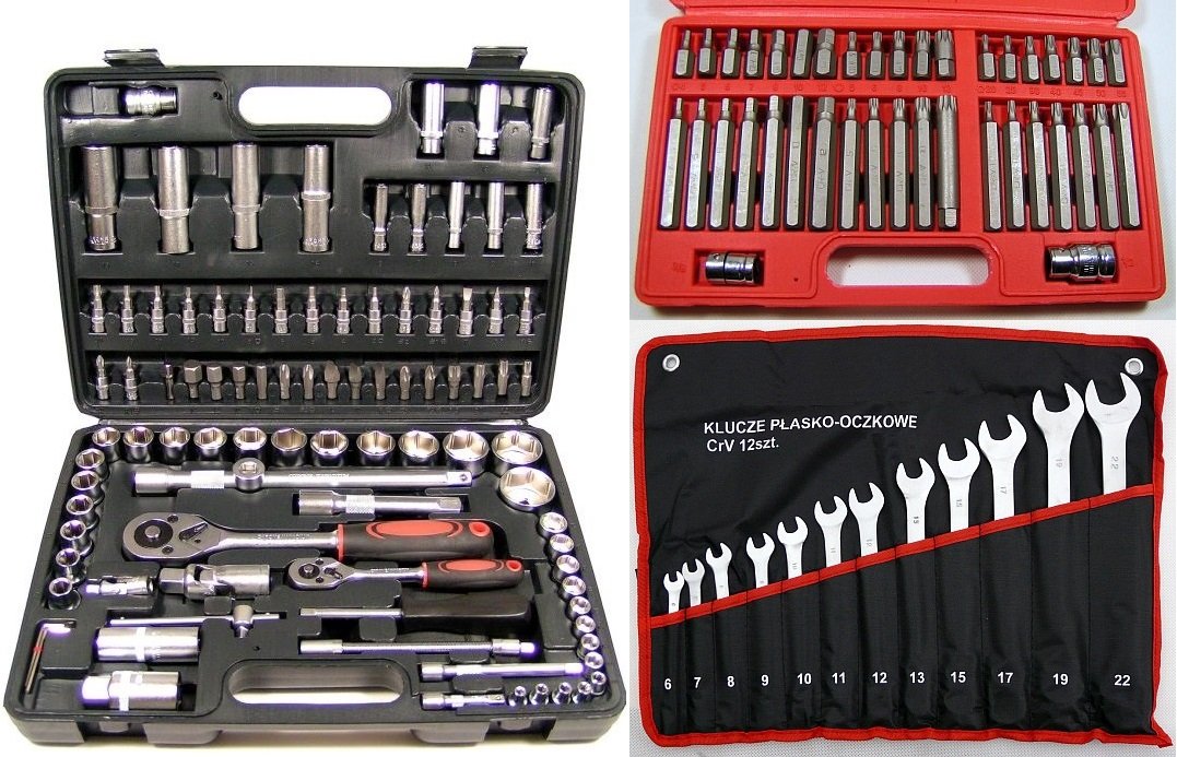 SET OF 94 el SOCKET WRENCHES + 6-22mm + 40 TORX