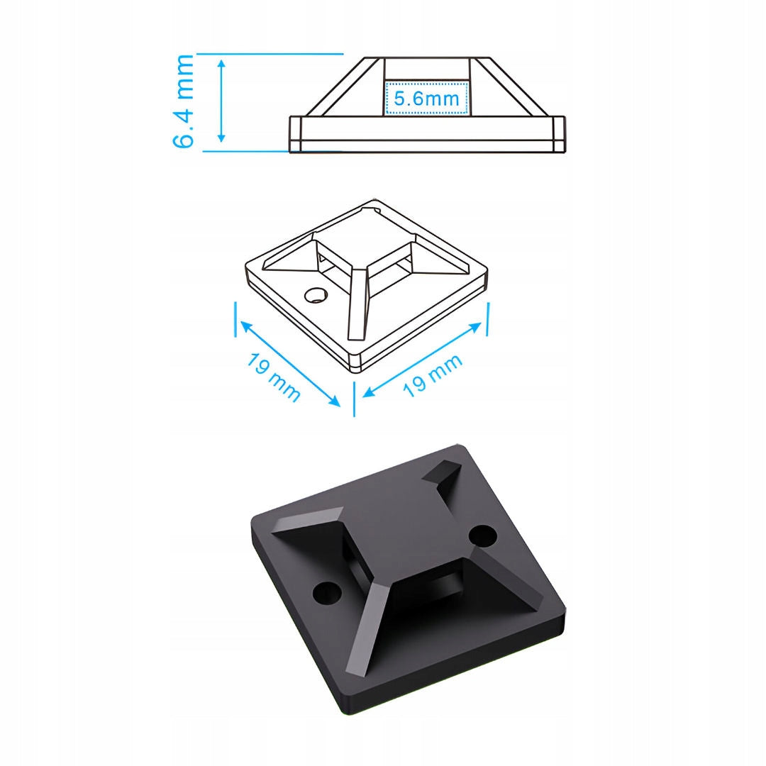 SET OF ACCESSORIES FOR CABLE ORGANIZATION VELCRO CLIPS CABLE MANAGEMENT Brand Mozos