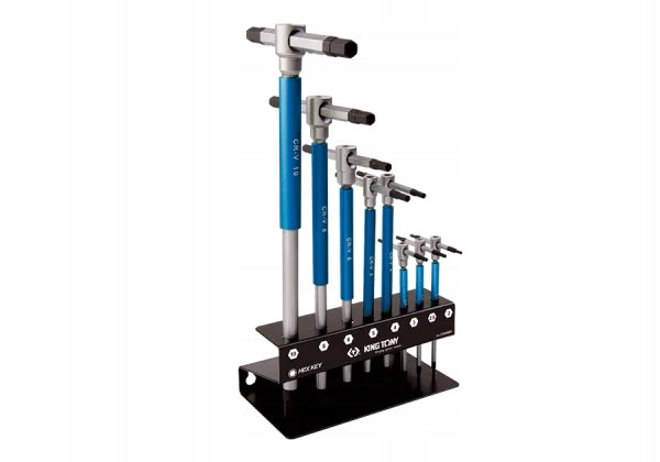 SET OF ALLEN WITH HANDLE "T" 8pcs. 1195A - HEX 2 - 10mm, STAND King Tony
