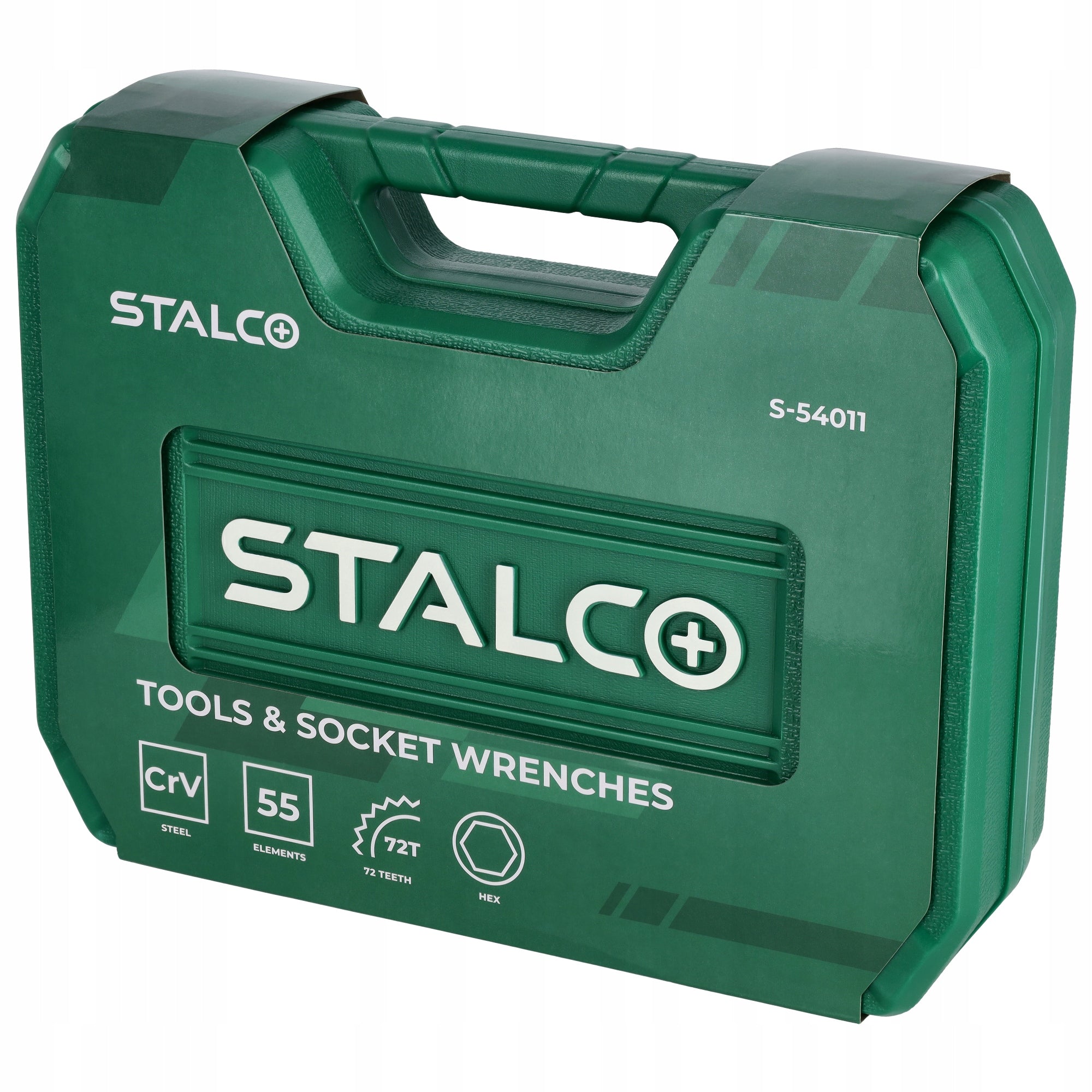 SET OF BASIC TOOLS WITH RATCHET 55 ELEMENTS STALCO FOR GIFT Number of items in the set 55