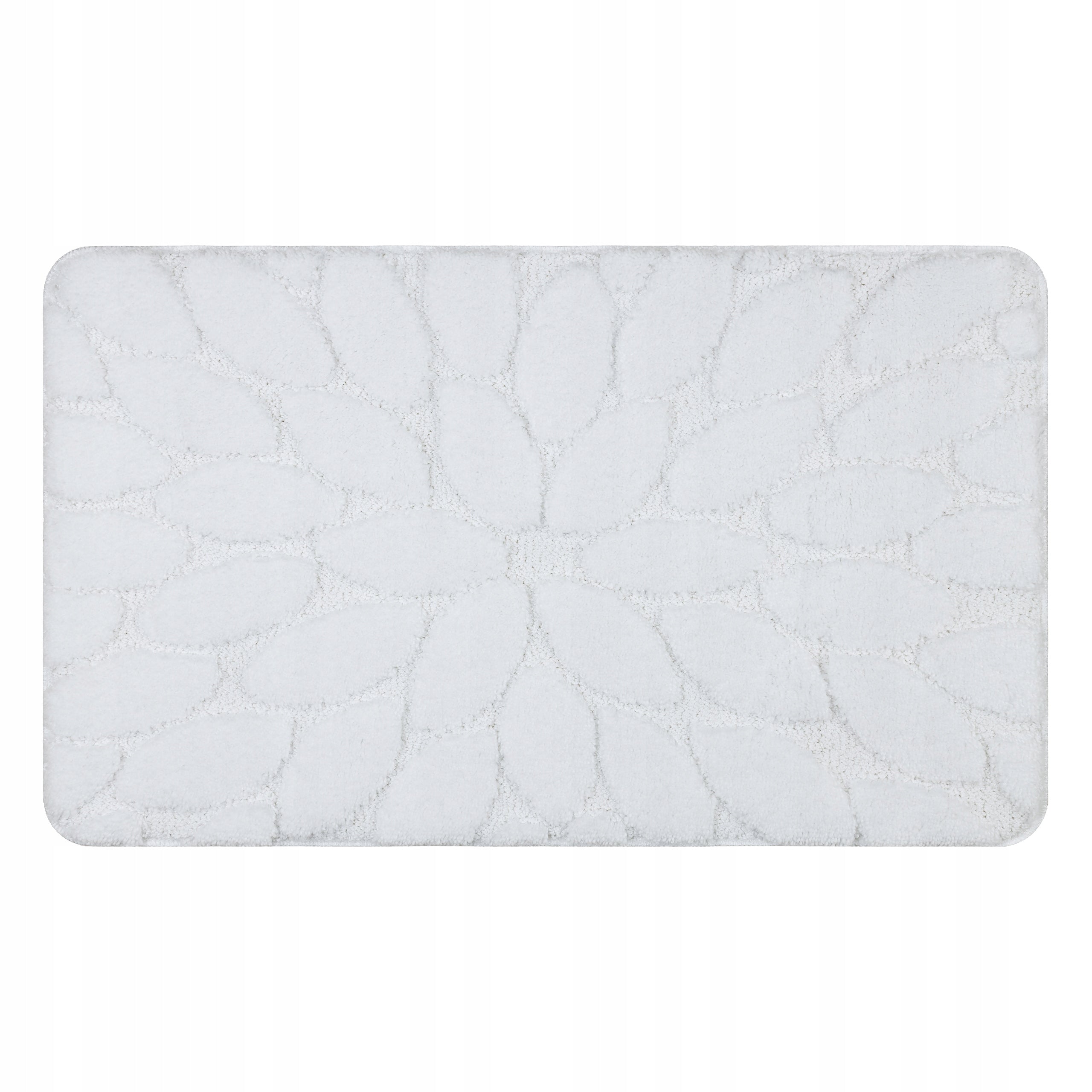 SET OF BATHROOM CARPET WC 50x80 STONES white SOFT THICK #KPL249