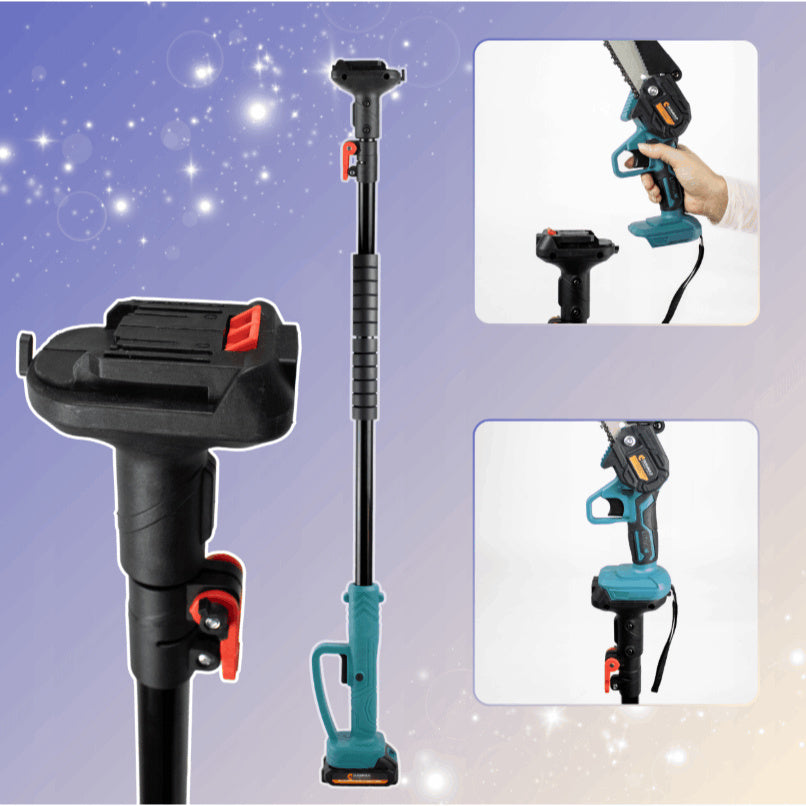 SET OF BATTERY-OPERATED SAW WITH TELESCOPIC BOOM 2M FOR TREES 21V Number of batteries 2
