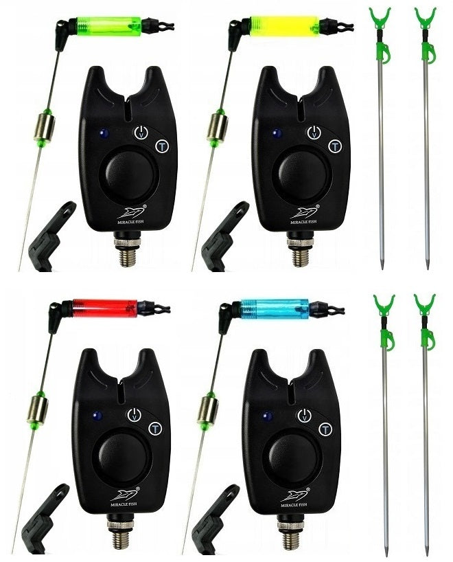 SET OF BEACON WATERPROOF FISHING LED SENSOR + SWINGER + KICKSTAND