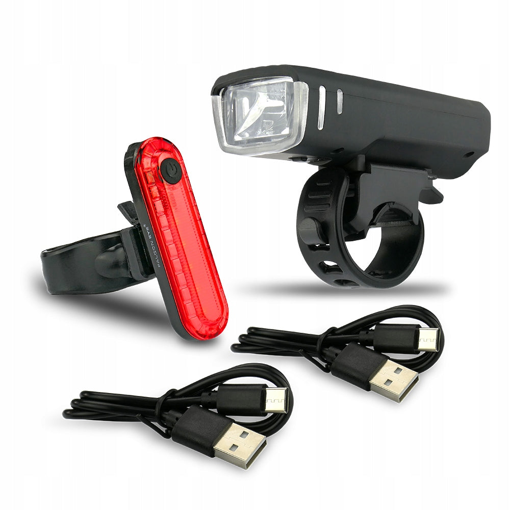 SET OF BICYCLE LAMPS FALCON EYE CITY 250/5 LM, USB-C FBS0081 MACTRONIC